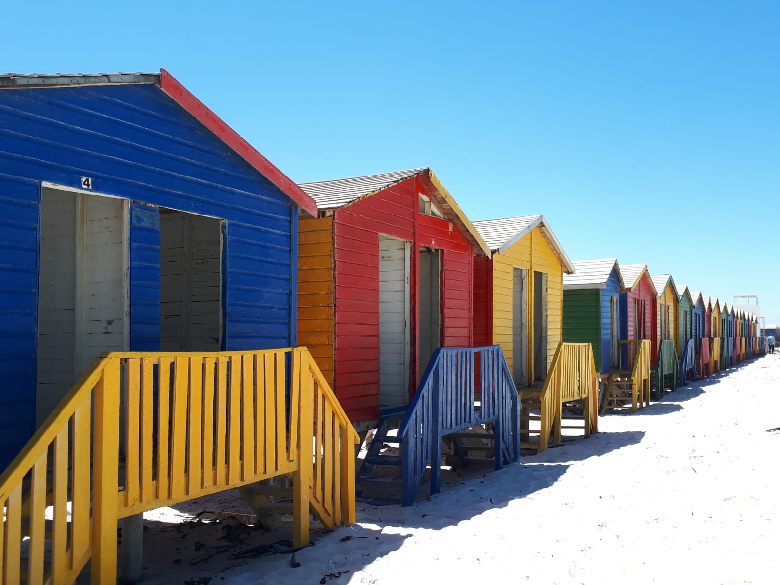 Muizenberg colourful beach huts Cape Town