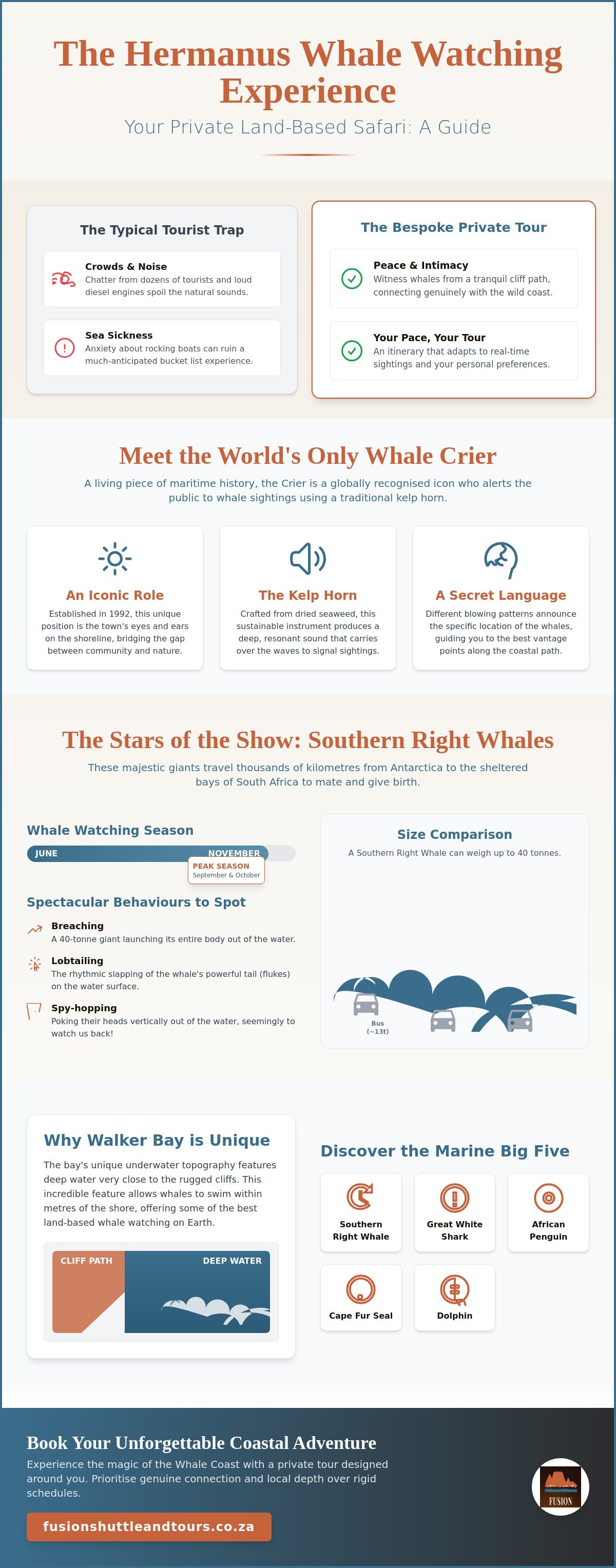 Hermanus Whale Watching Experience infographic